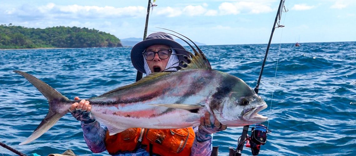 roosterfish caught on kayak