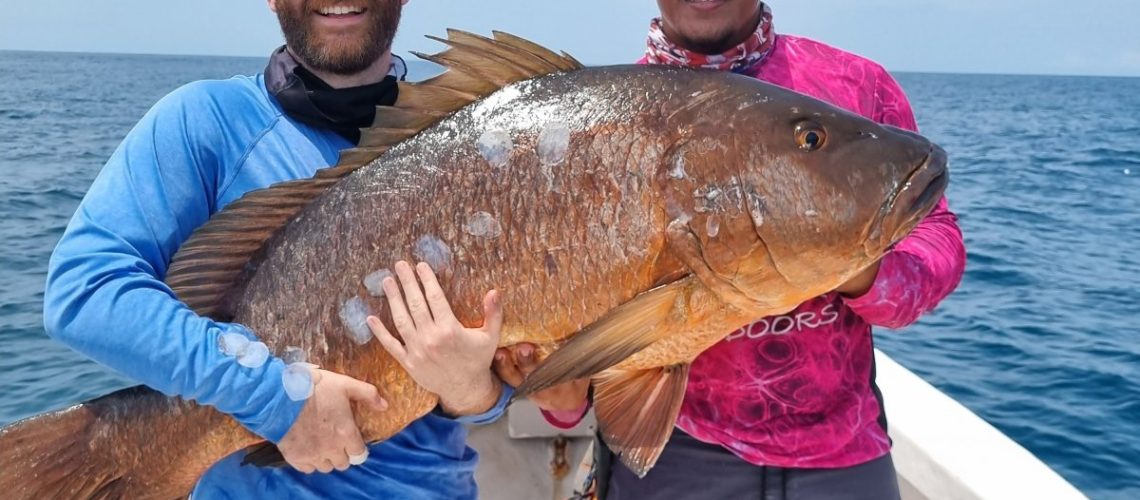 Huge Cubera Snapper caught at Los Buzos
